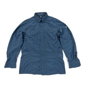 Kuhl Invoke Nylon Roll Tab Long Sleeve Vented Shirt 7291 - Size S Pirate Blue